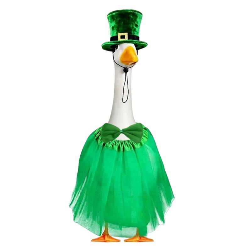 

Irish Themed Geese Outfit For Patio Decoration Perfect For Patricks Day Celebration And Spring Parties 1