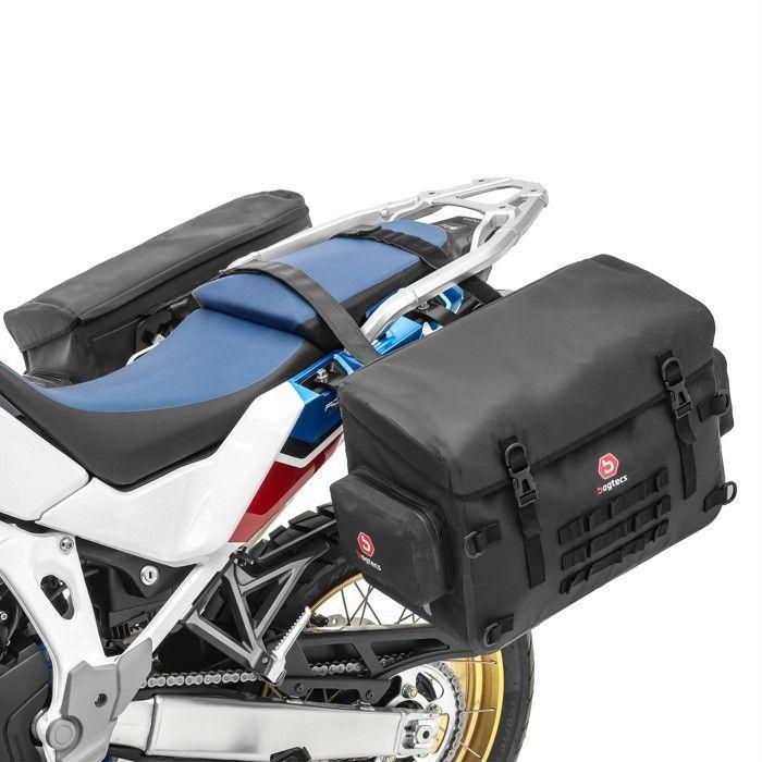 Valises latérales moto Bagtecs BPW 2x40L étanches en PVC 500D noir (set 2)