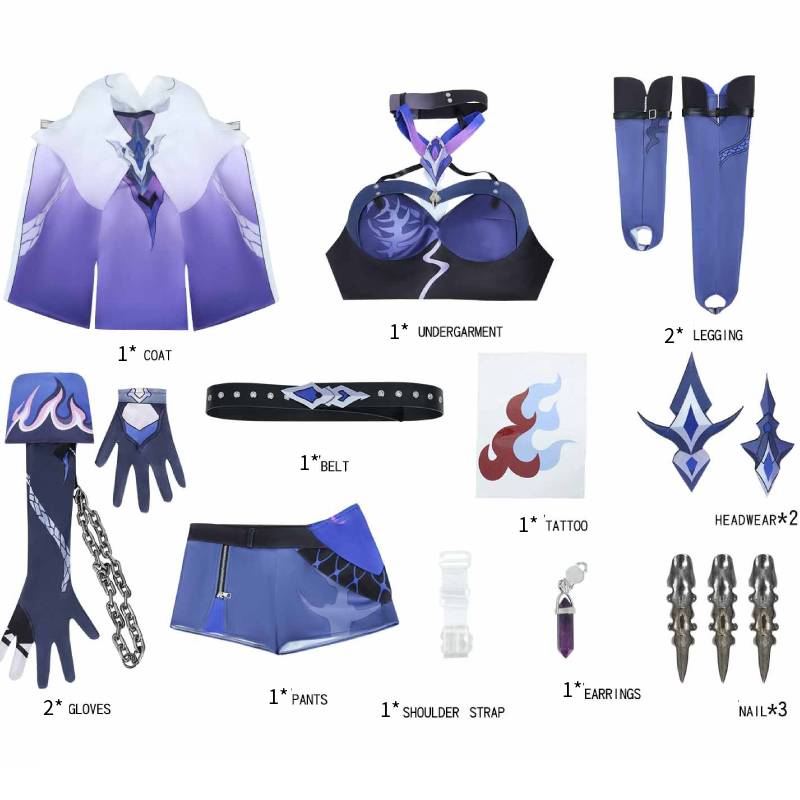 

Костюм для косплея Хонкай Рейл Стар Ахерон, игровой ролевой костюм из полиэстера XS