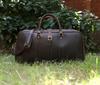 Personalized Leather Duffel Bag: Handmade Mens Weekender Travel Bag