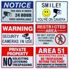 Smile Beware of Dog Tin Sign, Warning Video Poster, No Parking, Wall Art Poster, Pub Public Area Painting, Home Decor, WY104