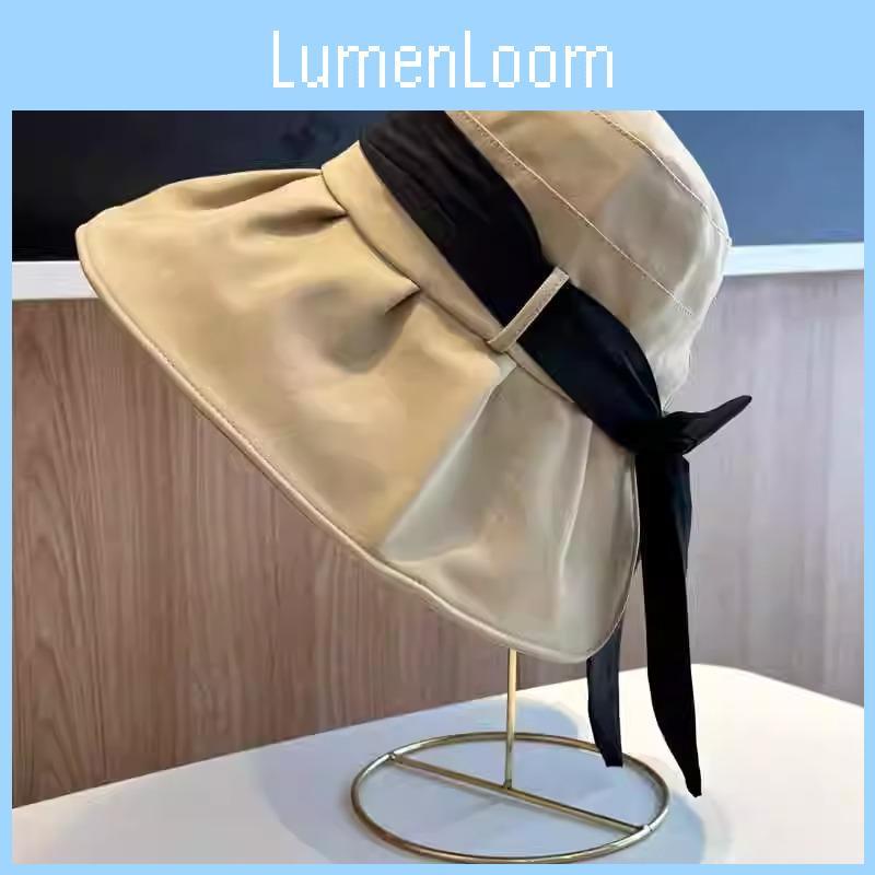Women's Summer Butterfly Bow Fisherman Hat Uv Protection Breathable Wide Brim Foldable Sun Hat Sunscreen