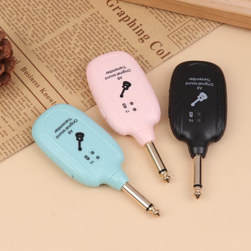 A8 Guitar Wireless System Transmitter Receiver Built- In Rechargeable Wireless Guitar Transmitter