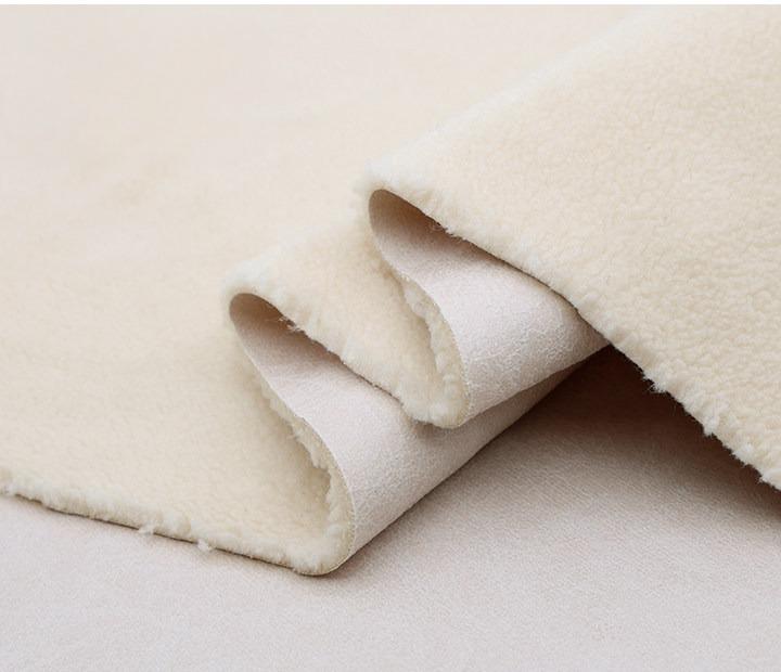 Suede Velvet Composite Lamb Wool Fabric Winter Thickening Warm for Diy Sewing Clothing  Wholesale Cloth