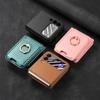 Samsung Z Flip6 Carbon Fiber Phone Case with Magnetic Card Holder for Z Flip5