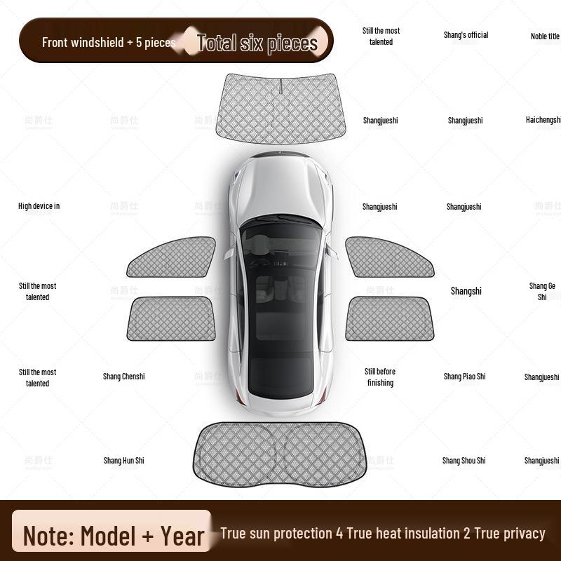 Graphene Cooling Sunshade with Sunscreen for Zeekr 7X/001/007/009/X/007GT Windows