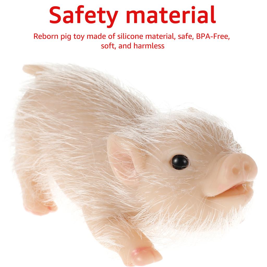 Silicone Pig Doll Toy Cute Miniature Kid Piggy Toys Pig Reborn Realistic Pig Toy Interesting Kid Christimas Birthday Dolls Gift
