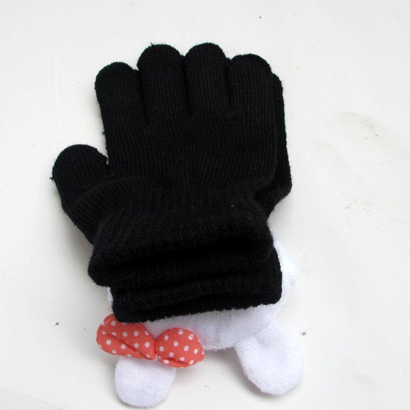 

Осенне-зимние акриловые корейские одноцветные детские волшебные вязаные теплые перчатки