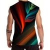 Brightly colored geometric flower patchwork pattern unique design vest 3D digital color print men's casual fashion vest base shirt