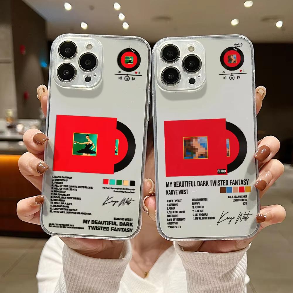 Rapper Kanye West Heißes Album Handyhülle für iPhone 11 12 13 14 15 16 Pro Max SE 7 8 Plus Mini X XS XR Weiche Stoßfeste Hülle