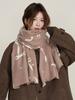 New Imitation Cashmere Knitted Scarf Winter Women Men Casual Sweet Bow Print Warm Scarve Pashmina Mujer Male Foulard Wrap Shawl