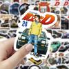10/50Pcs Initial D Stickers Graffiti Stickers for DIY Luggage Laptop Skateboard Motorcycle Bicycle Stickers