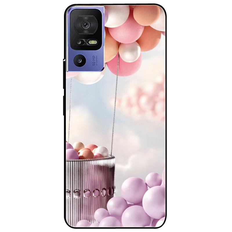 For TCL 40 SE Case 2023 Soft Silicone Protective Black Tiger Lion Funda Coque for TCL 40SE Covers TPU Bumper for TCL40se Paras