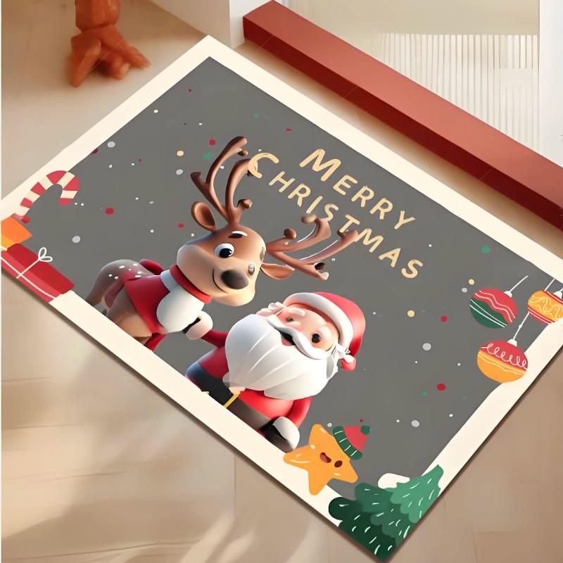 Non-Slip Christmas Rug - Quick-Dry & Absorbent Bathroom Floor Mat