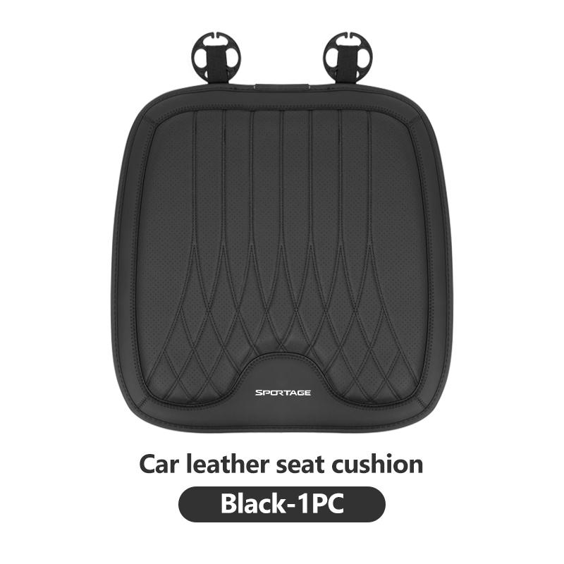 Leather Car Seat Booster Cushion Breathable Non-slip Pad For KIA Sportage Rio Ceed Niro Soul Stonic Proceed Sorento