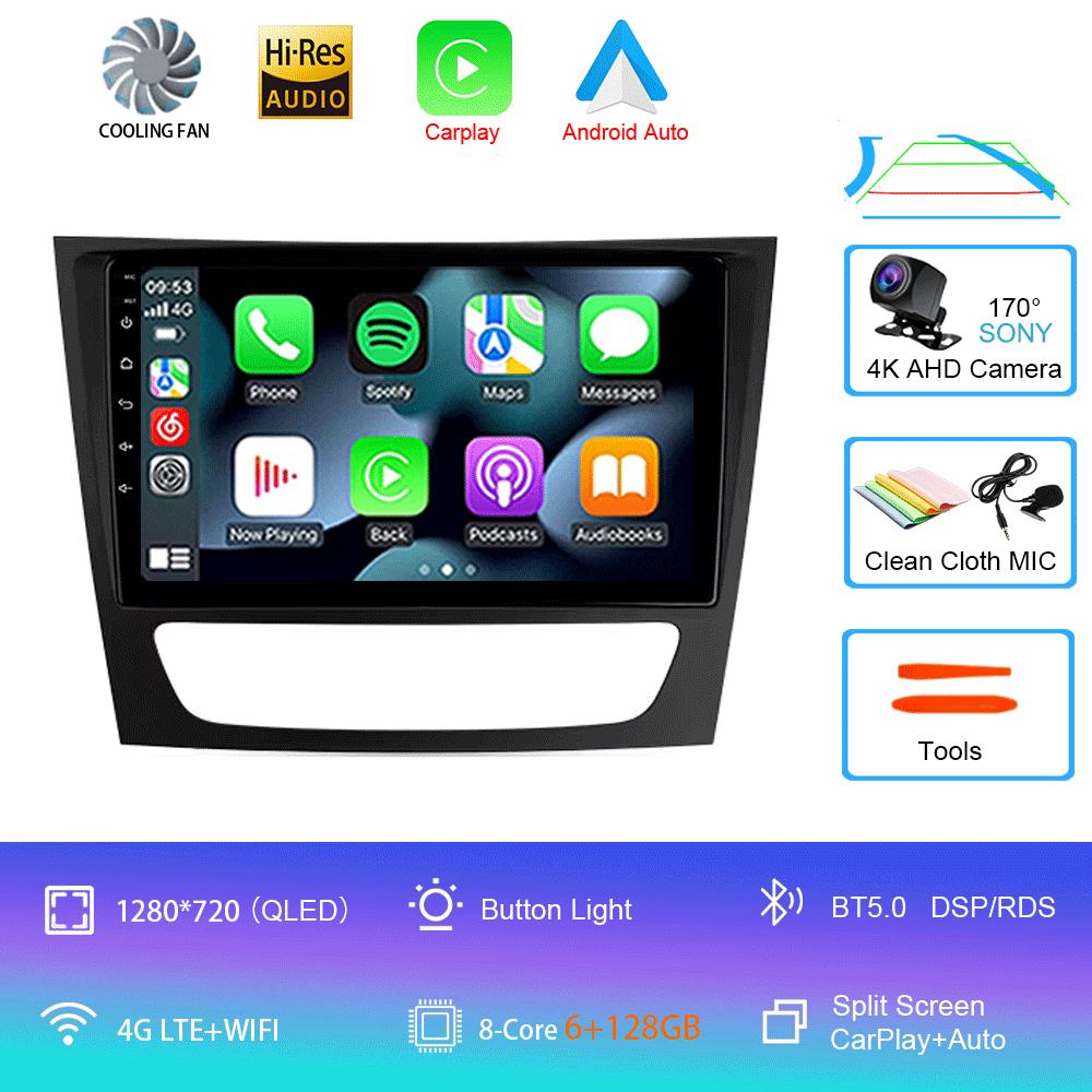 Android 14 Carplay Mașină Pentru Mercedes Benz E-class W211 E200 E220 E300 E350 E240 E270 E280 CLS CLASS W219 2 din Stereo Multimedia