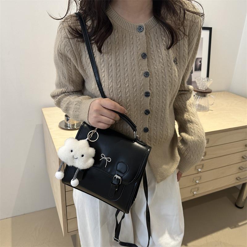 Stylish And Versatile 2024 Retro Korean College Dual Shoulder Bag For Everyday Use