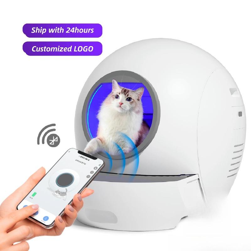 Els Automatic Cat Toilet - with App Control, Smart Monitoring, Odorless Design & Extra-Large Capacity for Multiple Cats