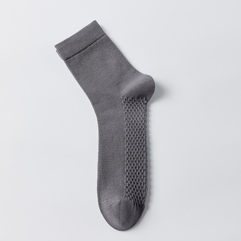 Pure Cotton Men's Anti-odor, Antibacterial, Deodorizing and Sweat-absorbing Mid-calf Socks, Summer Business, Casual and Sports Cotton Socks
