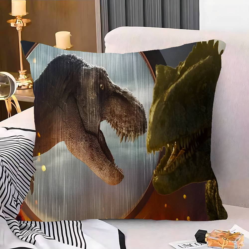 Dinosaur Cartoon Jurassic Park Pillow Anime Pillow Sofa Bed Head Pillow Cover Cushion Cover 45x45 Cm Fashion