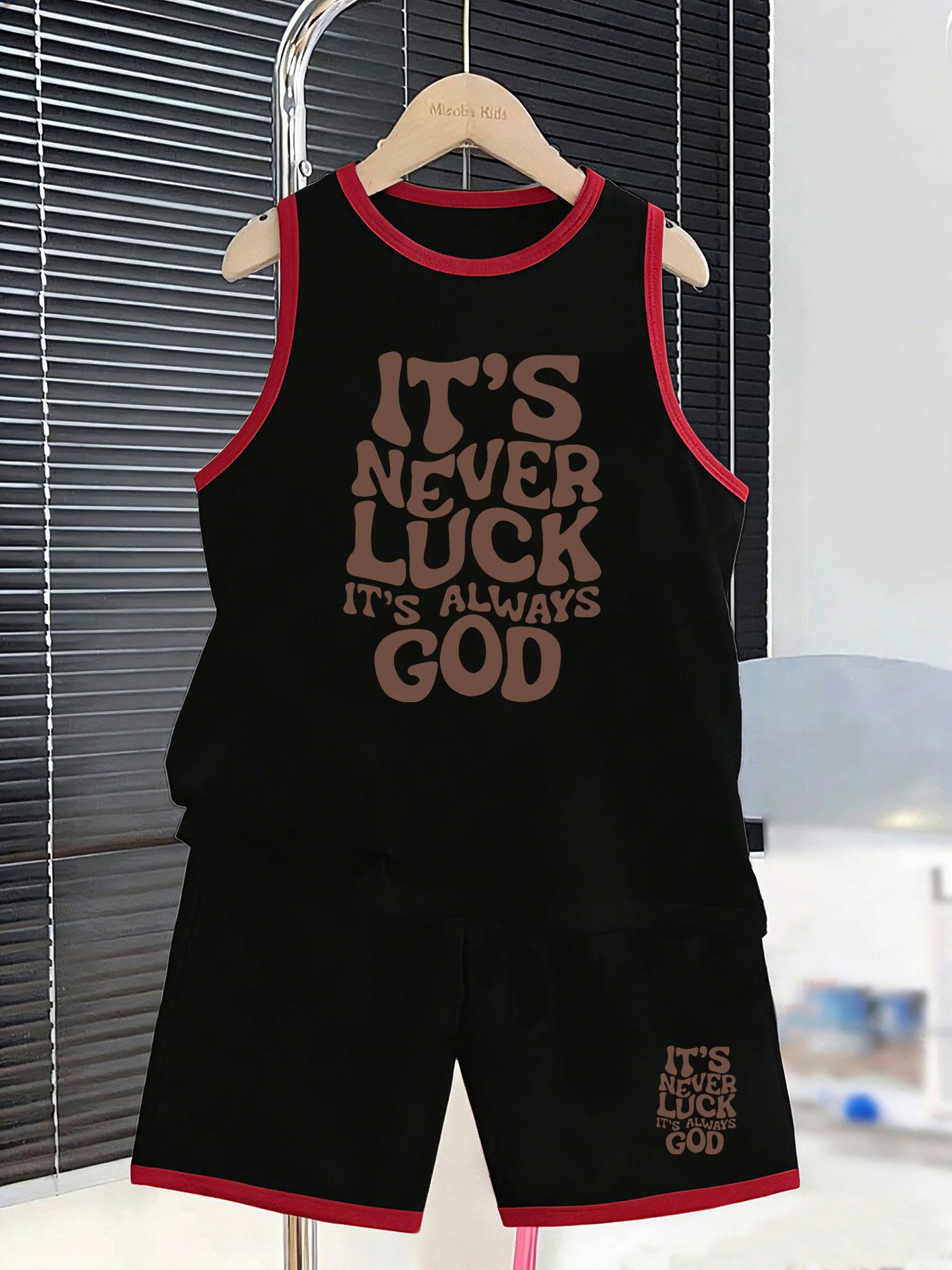 

Boys’ inspirational faith set. Positive prints, breathable fabric, loose fit for warm daily wear. 7Y чорний
