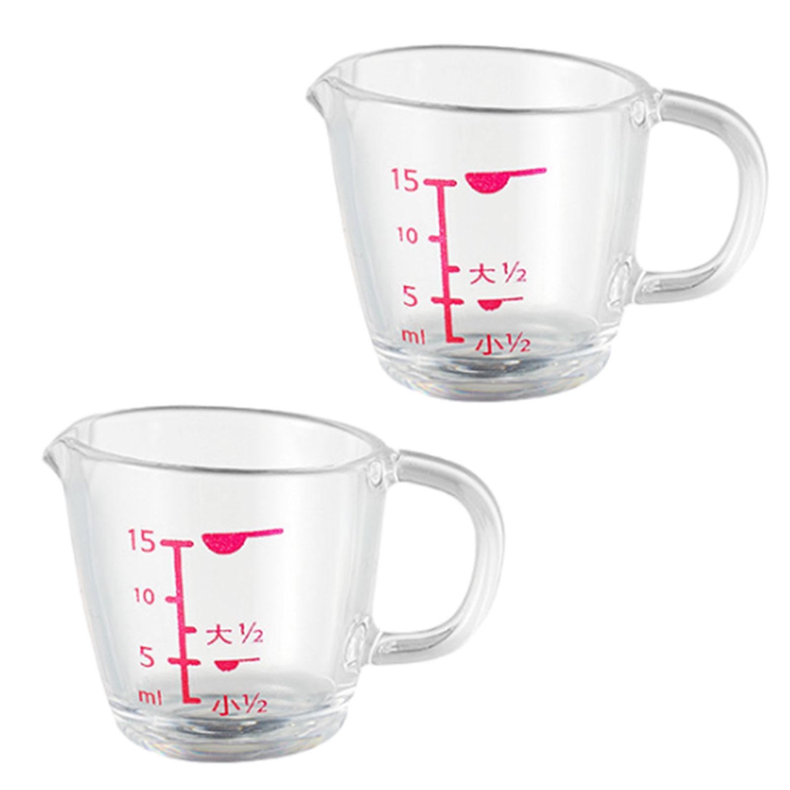 

Espresso Measuring Cups Milk Cups 15ml 0.5oz Bar Heat Resistant Cafe Drinks Thicken Measuring Cup Shots Measuring Pitcher чистий