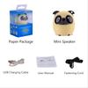 1.77 Inch Portable Mini Bluetooth Speaker Wireless with Lanyard, Cute Dog Style Bluetooth 5.0 for Phone PC Android Home Indoor Outdoor