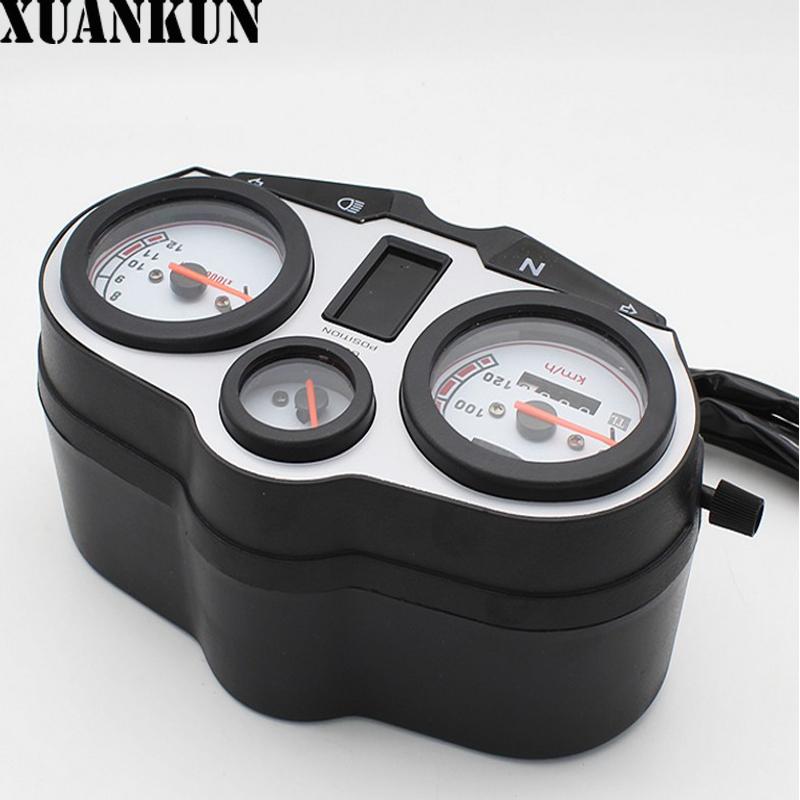XUANKUN Motorcycle Odometer Instrument 125K Meter Assembly HJ125-A/R Meter Tachometer Assembly