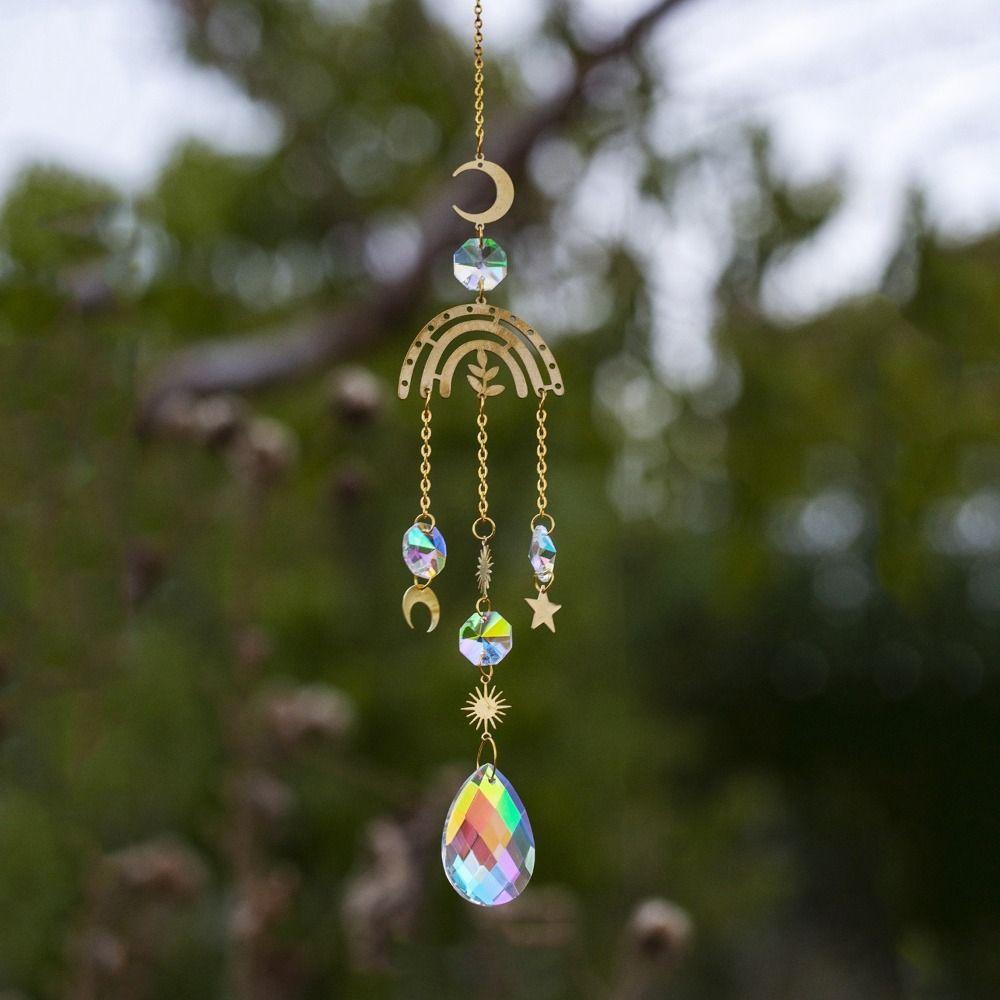 Light Catching Sun Catcher Rainbow Maker Prisms Hanging Decoration Fashion Crystal Pendant  Gift