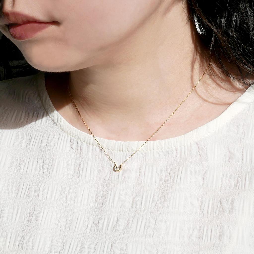 Vendome K10 Yellow Gold Cat Diamond Necklace GJVN052440DI [Official] [VIH Aoyama]