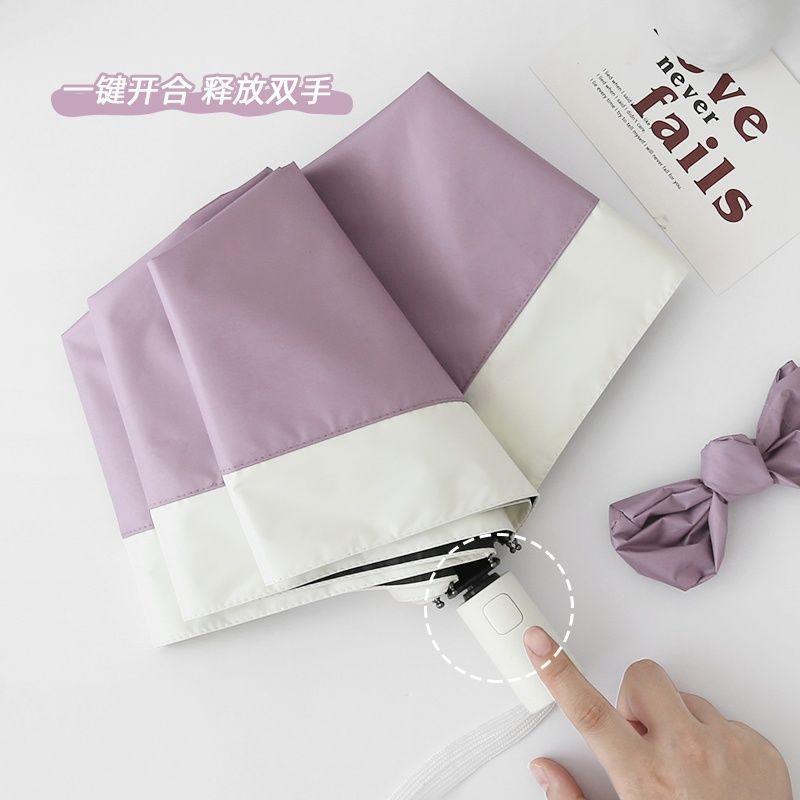 Nowy słoneczny deszcz parasol podwójnego zastosowania hurtownia francuska I automatyczne cieniowanie parasol słoneczny żeński składany System abstynencji