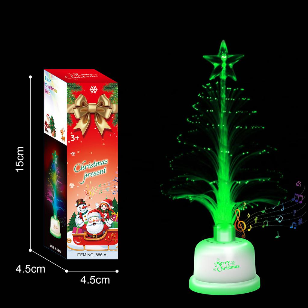 Decorated Christmas Tree Fake Pine Tree Mini Artificial Christmas Tree Santa Snow Navidad Xmas Decor Children's Night Light