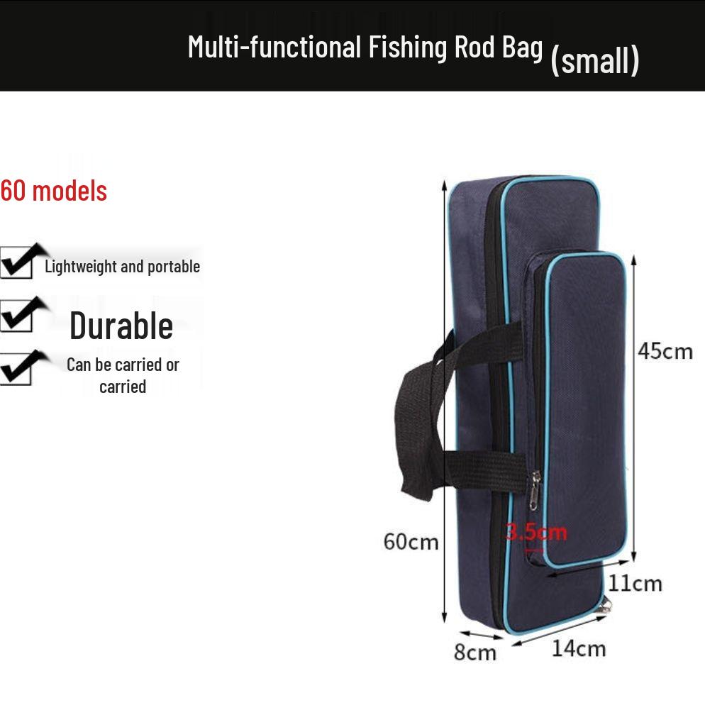 Compact Fishing Rod Storage Bag - 50/60/70/80cm Large Capacity Portable Fishing Gear Bag