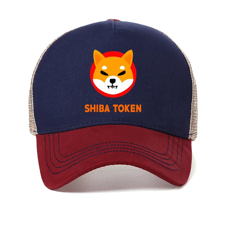 Men Shib hat $Shib To The Moon Shiba Inu Coin Shiba Token Shiba Crypto Print baseball cap Mesh breathable hats Garros