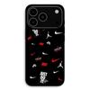Hoesje Voor iPhone 17 Pro Max NIKE JORDAN Wit rood zwarte achtergrond Maniacase
