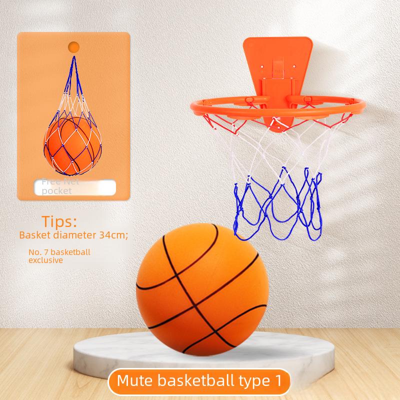 Indoor Silent Basketball for Kids - Elastic Sponge Bounce Ball for Quiet Practice