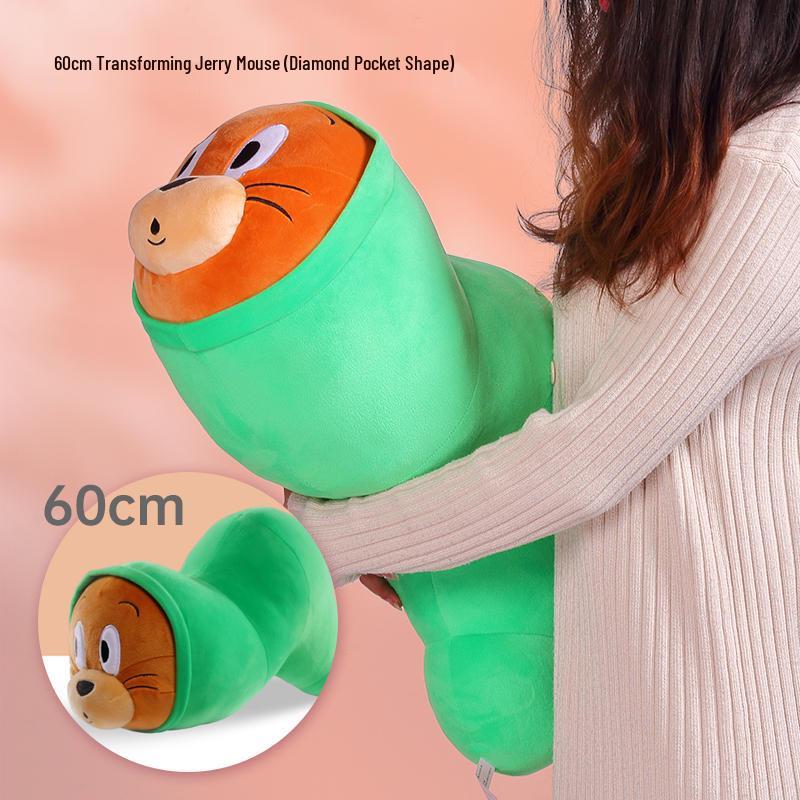 Tom and Jerry Pocket-Shaped Jerry Mouse Plush Doll - Cute Goofy Stuffed Toy Pendant