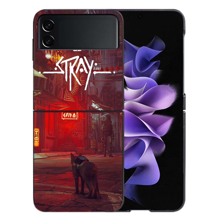 Game S-Stray Cat Phone Case For Samsung Z Flip 6 7 5G Galaxy Z Flip 5 4 3 5G Cases Shockproof Hard Cover TPU