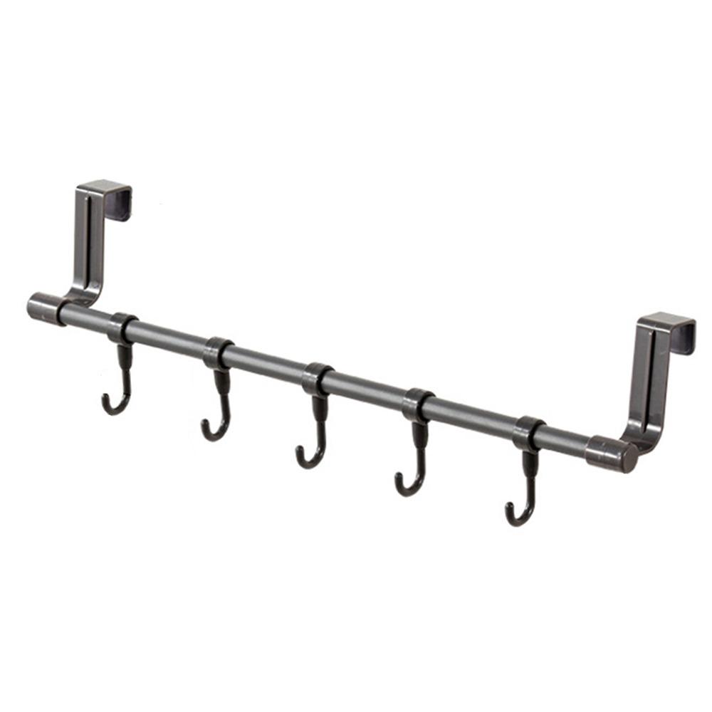 New Multi-purpose Towel Rod Punch-free Towel Storage Bar Over Cabinet Towel Rack with Hook Door Hanging Towel Racks