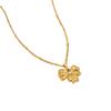 Women's 18K Gold Plated Stainless Steel Cross Bow Clavicle Necklace