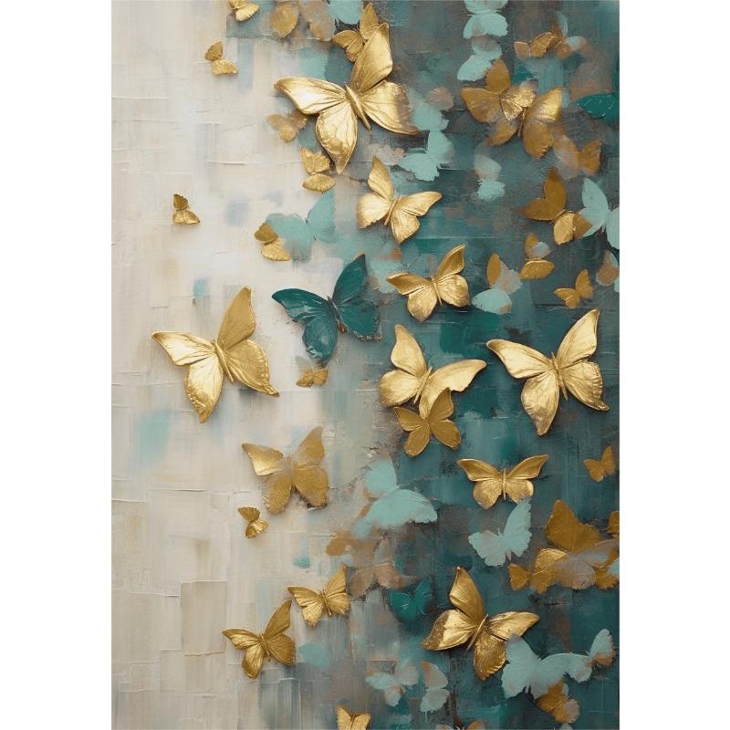 Modern 3D Visual Effects Ballerina Girl Wind Chimes Butterfly Artwork Poster Canvas Paintings Wall Art Pictures Home Decor