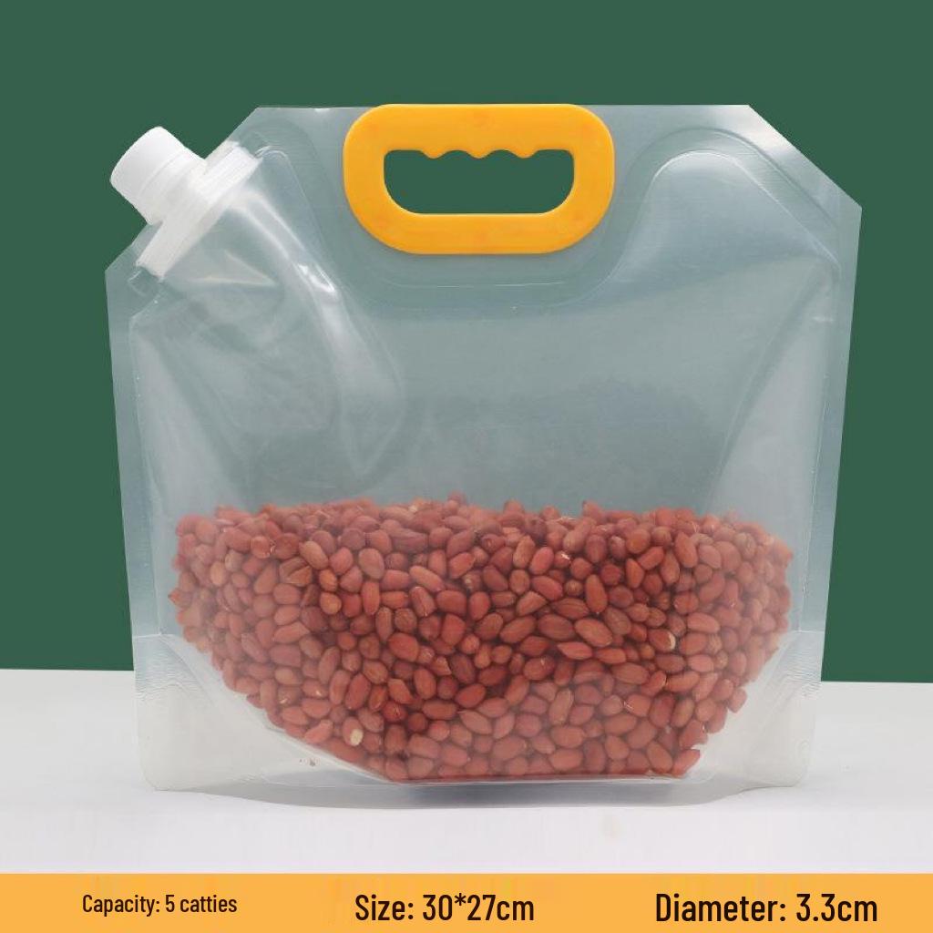 Moisture-Proof & Insect-Resistant Grain Storage Bag - Thick, Transparent & Portable for Household Use