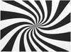 Funny Swirl Stripes Black White Tablecloth, Modern Geometric Rectangular Washable Table Cover for Dining Kitchen Party