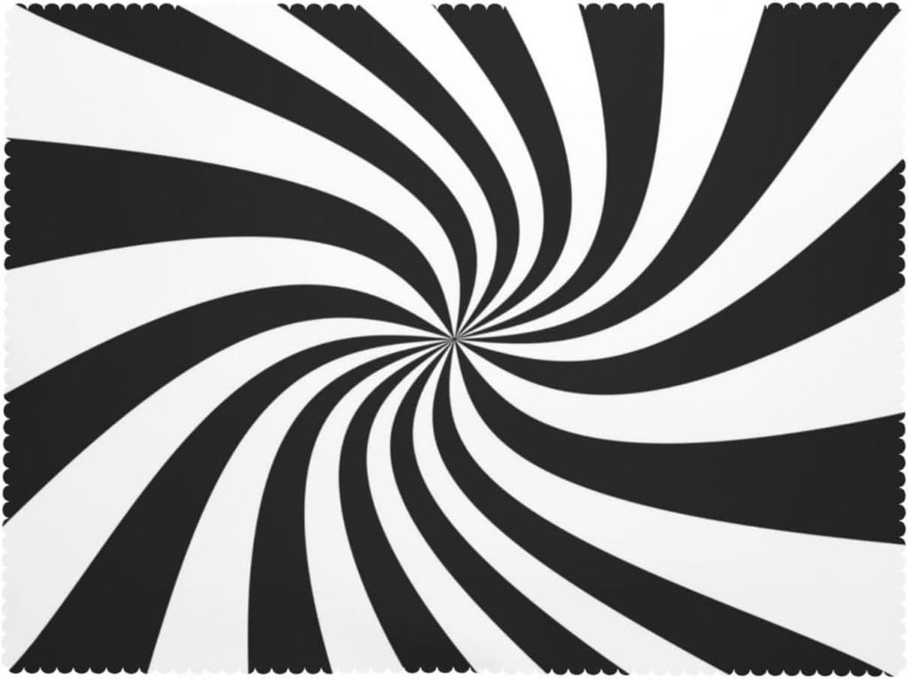 Funny Swirl Stripes Black White Tablecloth, Modern Geometric Rectangular Washable Table Cover for Dining Kitchen Party