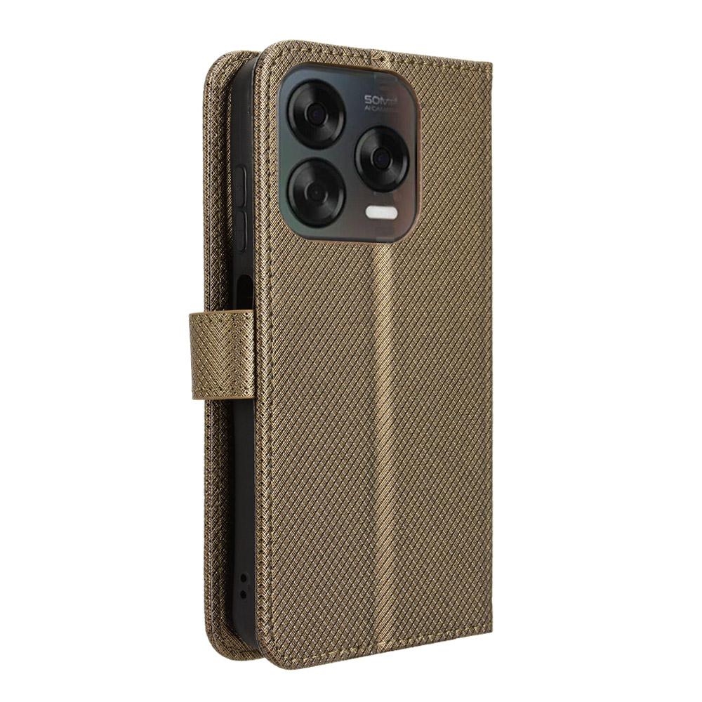 Capa de Telefone Para ZTE Blade V70 Design/Nubia V70 Design/Blade V70 Vita Capa Carteira com Textura Diamante em Couro PU