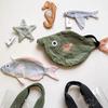 Adorable Tropical Fish Waist Pack for Kids, Green Water-Resistant Coin Purse, Crossbody Bag for Boys & Girls