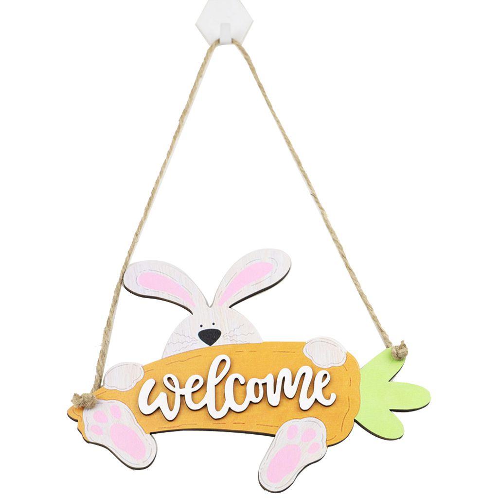 Eco-friendly Painted Wooden Easter Bunny Table Toppers For Decor