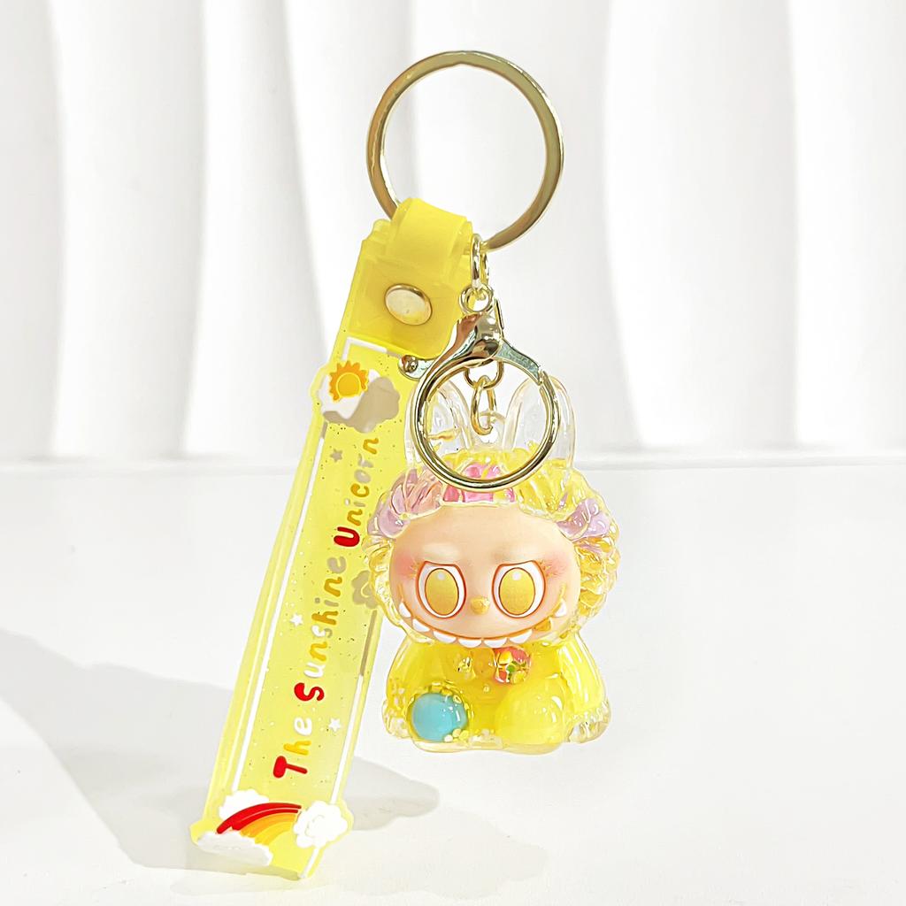 Acrylic Quicksand Oil Mini Keychain Bag Small Pendant Key Chain