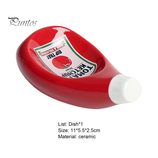 Dipping Dish Eye-catching Unique Shape Ceramic Tomato Ketchup Dipping Bowl Desktop Decor for Home