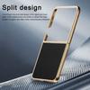 Für Samsung Galaxy Z Flip 7 Hülle Luxus PU Leder Skin Plating Schlanke Schutz-Rückseite Hülle für Samsung Z Flip7 Handyhülle